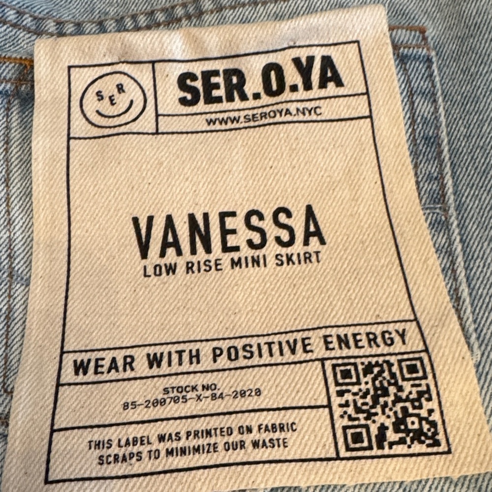 SER.O.YA Vanessa Denim Mini Skirt Size 25